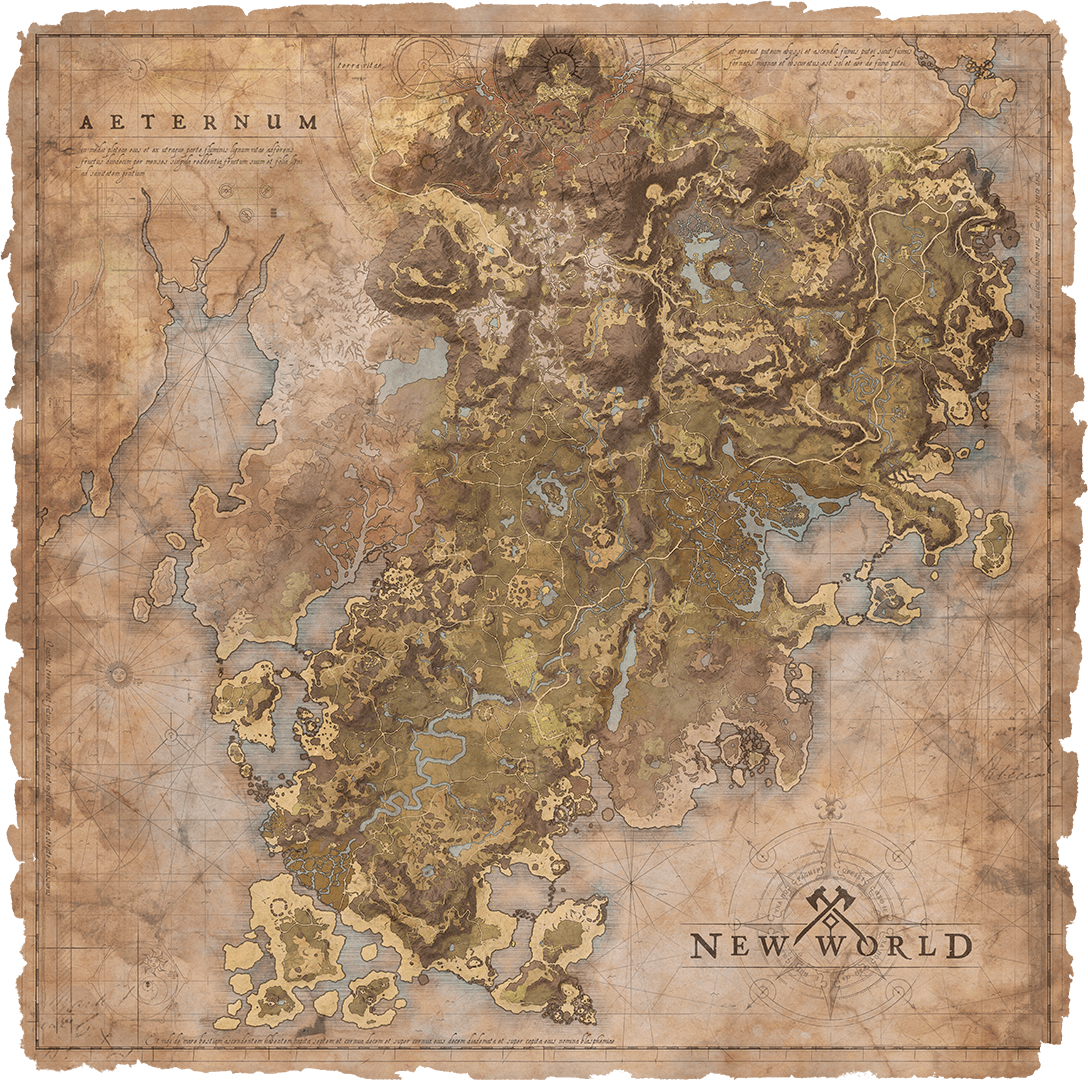 New World MMORPG Map